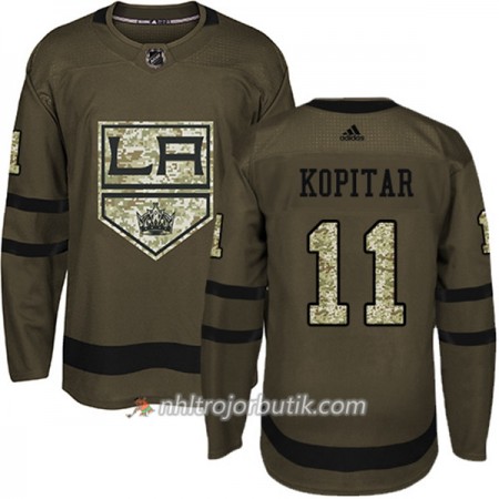 Män Ishockey Los Angeles Kings Tröja Anze Kopitar 11 Adidas 2017-2018 Camo Grön Authentic